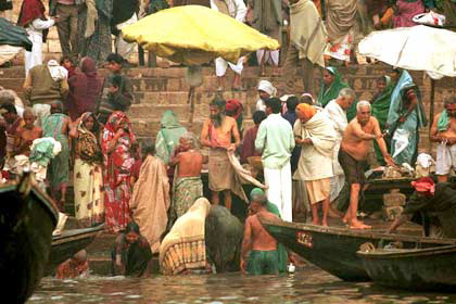 Bathing at Ganges