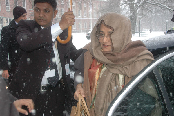 Sheikh Hasina arrives