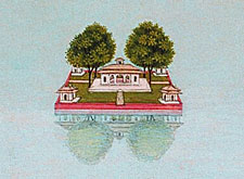 Dal Lake Mughal painting